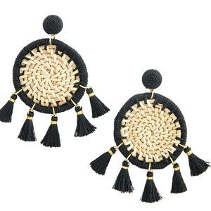 VINEYARD VINES basket weave tassel earring